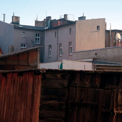Posesje Rynku widziane z ul. Spichrzowej (2020 r.)