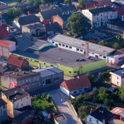 Przy Biedronce w plataninie ulic Michelsona, Jana Bosko, Styczniowa i Świętego Ducha - widok z lotu ptaka(2004 r.)