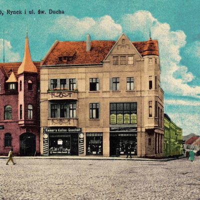 Rynek 18 i 19 oraz wlot w ulicę św. Ducha (ok. 1910 r.)