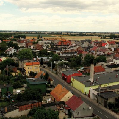 Strzelno. Widok z wieży ciśnień. Część północno-wschodnia (2006 r.)