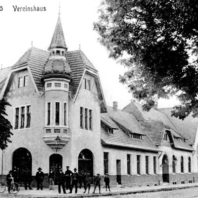 Ulica Gimnazjalna. Karta pocztowa - budynek niemieckich stowarzyszeń (ok. 1905 r.) kopia