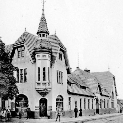 Ulica Gimnazjalna. Karta pocztowa - budynek niemieckich stowarzyszeń (ok. 1914 r.) kopia
