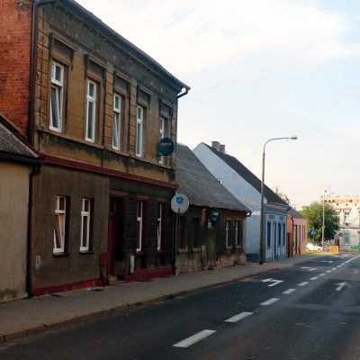 Ulica Inowrocławska. Zachód słońca (2020 r.)