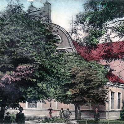 Ulica Kolejowa. Budynek Szkoły Wydziałowej (ok. 1920 r.)