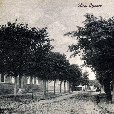 Ulica Lipowa. Po lewej tzw. stary magistrat (lata 20. XX w.)
