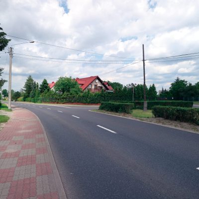 Ulica Michelsona. Odcinek północny w miejscu skrzyżowań ulic Cestryjewskiej i Kasztanowej