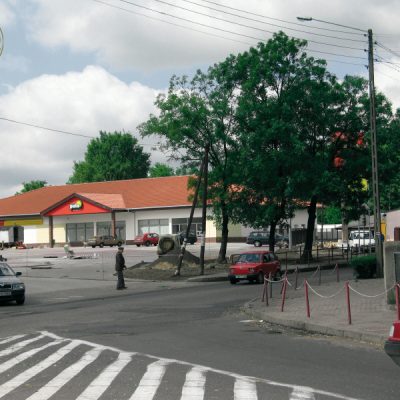 Ulica Raj. Budowa Polomarketu (czerwiec 2005 r.)