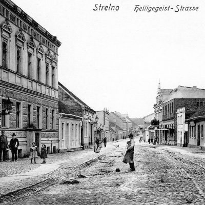 Ulica Świętego Ducha. W budowie kamienica Rolnika (1908-1909)